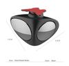 New 2PCS 2 in 1 Car Blind Spot Left Mirror Wide Angle Mirror 360 Rotation Adjustable Convex Rear View Mirror View front wheel Car mirror