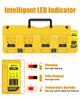 KUNLUN DCB104 Remplacement pour Station de Chargeur de Batterie, Station de Charge Rapide Rapide 4 Ports Pour Toutes les Batteries 12V 20V