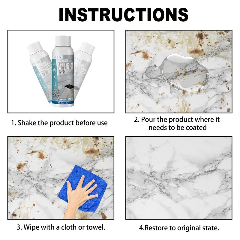 Nano Crystal Coating for Kitchen Countertop Marble Repair Waterproof Protective Film for Furniture Restoration