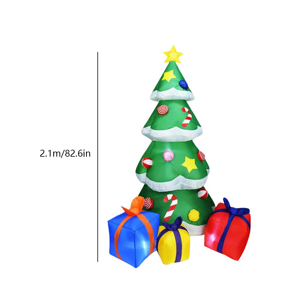 Christmas Santa Claus Christmas Decoration Inflatable Toys With LED Light Inflatable Model Holiday Gift Indoor Outdoor Decor