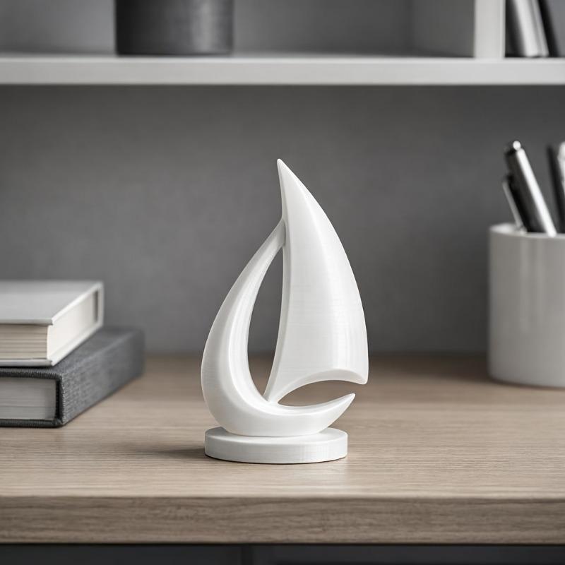 1PC explosive 3D printing modern Nordic wind sailing boat sculpture simple abstract living room entrance desktop light luxury ornament
