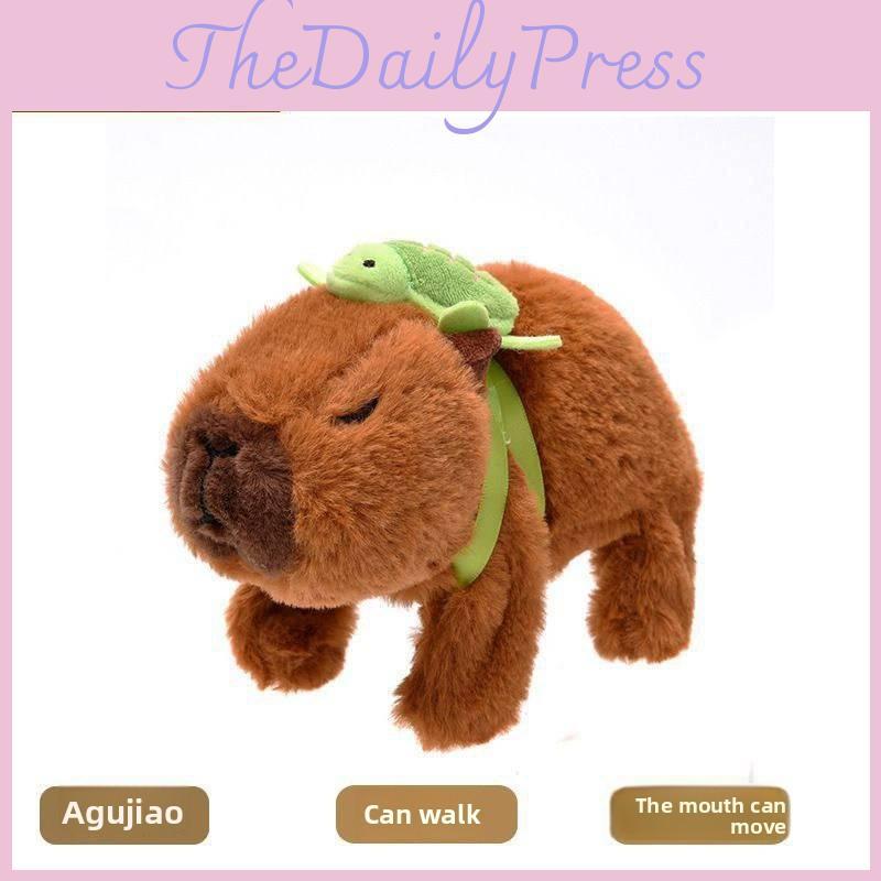 Toy Plush Capybara With Capable Of Sound And Walking Design Kids Gift Birthday