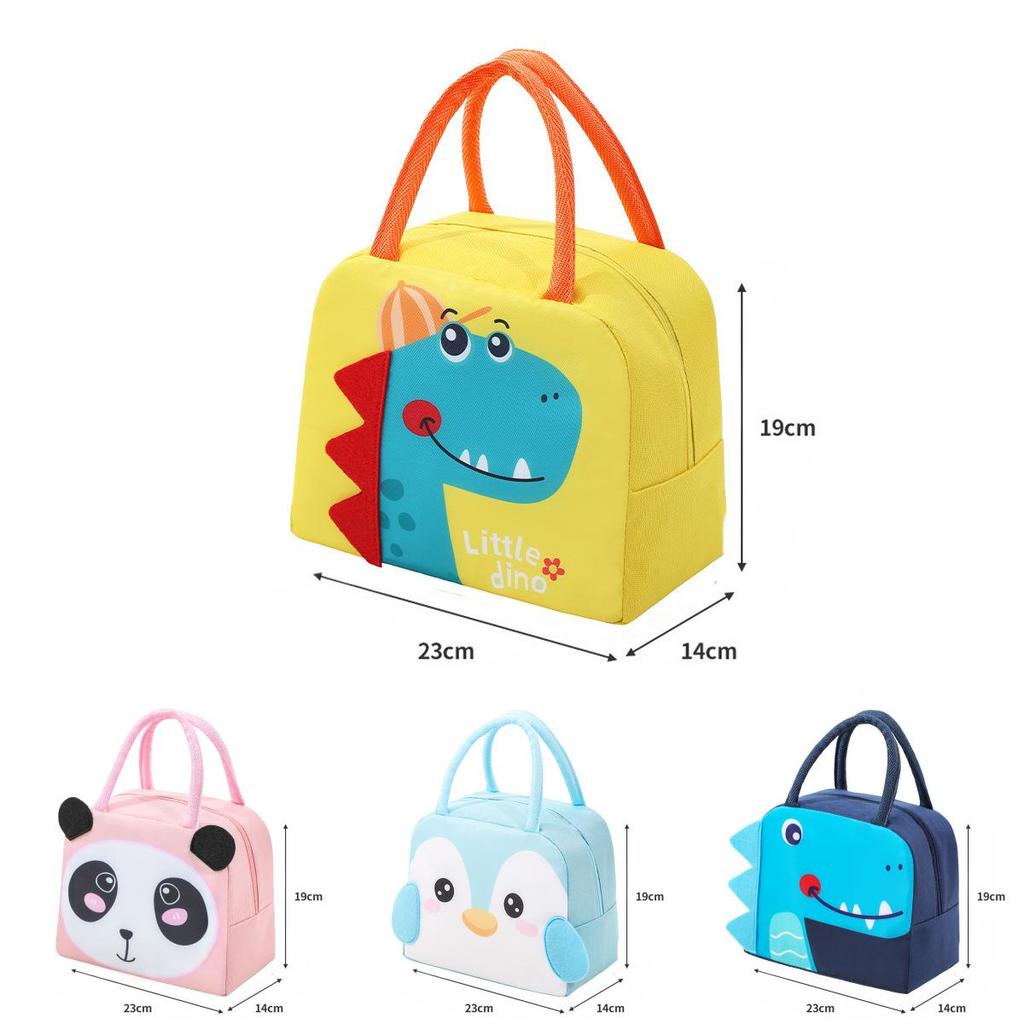3d Cartoon Lunch Bag Insulated Food Carrier For Students Outdoor Use