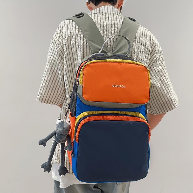 Ryggsäck med stor kapacitet Kvinnlig fritids student klass skolväska Utomhus klätterväska Pojkar rese ryggsäck