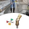 /360 /Degree /Adjustable Elbow Quick Connect Kit With 4 Nozzles 0 15 25 40 Degree For High Pressure Washer Car Cleaning Tool