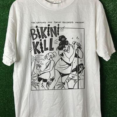 Bikini Kill Band Cotton WHite Shirt Unisex Concert S5XL TR524 Unisex T-Shirt