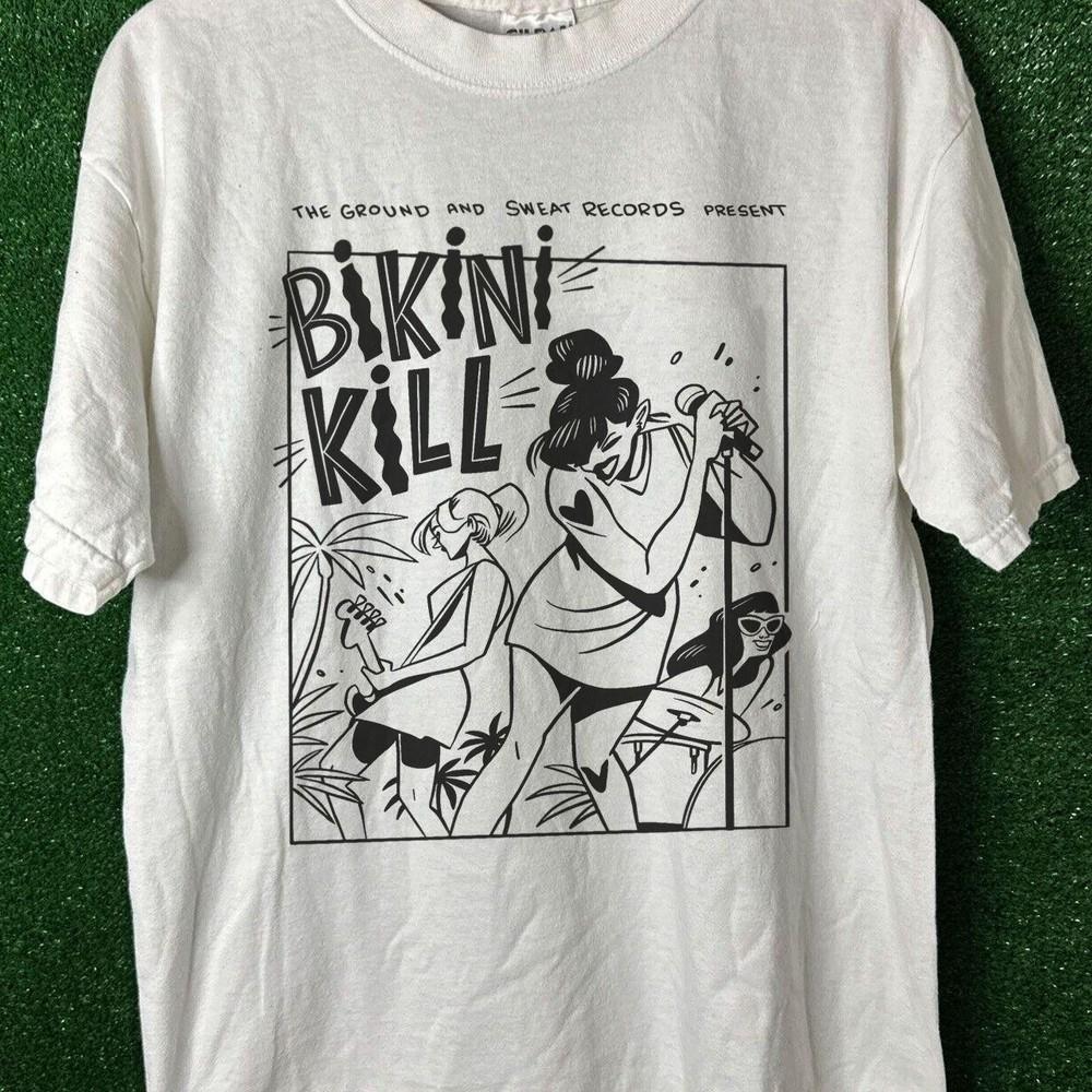 Bikini Kill Band Cotton WHite Shirt Unisex Concert S5XL TR524 Unisex T-Shirt L