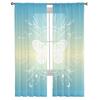 Schmetterling Farbverlauf Linie Blatt Stern Mond Voile Transparente Vorhänge Wohnzimmer Fenster Tüllvorhang Küche Schlafzimmer Vorhänge Heimdeko