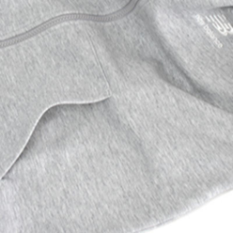 New Balance Nb ESSentialS Small Logo French Terry Men S And woMen S Hooded Zip Up Jacket Gray Nbm