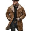 Men's 2026 Autumn/Winter Suede Patchwork Jacket with Multi-Pocket Zipper