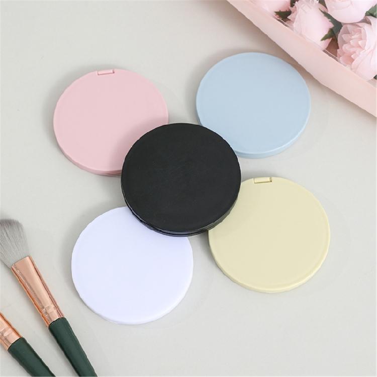 Travel Makeup Mirror Foldable Design With Double Side Glass Reflection Portable Handheld Round Cosmetic Mirror Gift