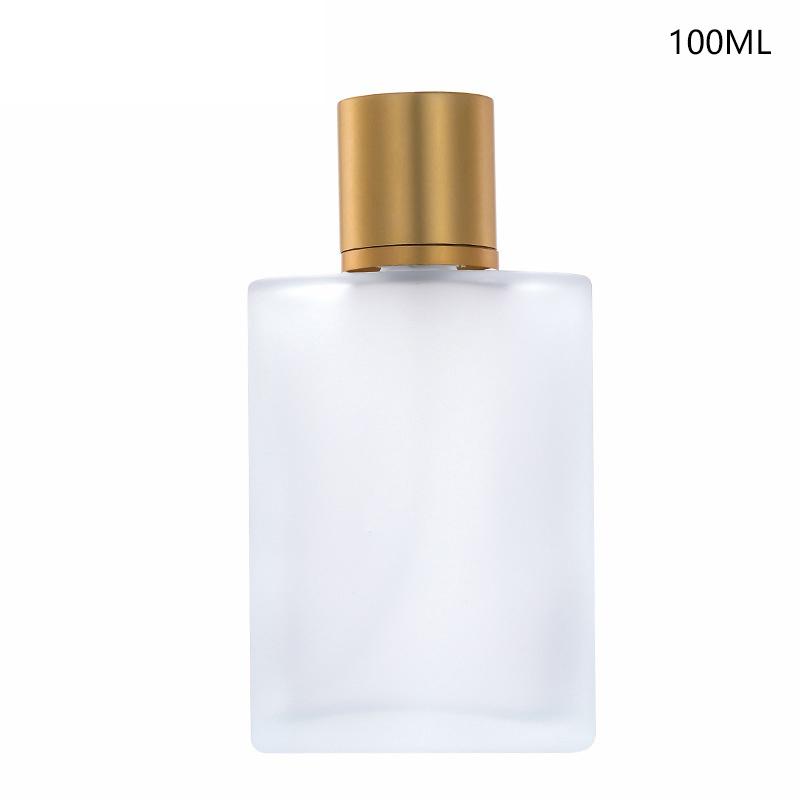 1PC 50ml/100ml Screw Top Sandblasted Glass Perfume Bottle Liquid Spray Empty Bottle Frosted Dispenser Bottle Makeup Sub-Bottling