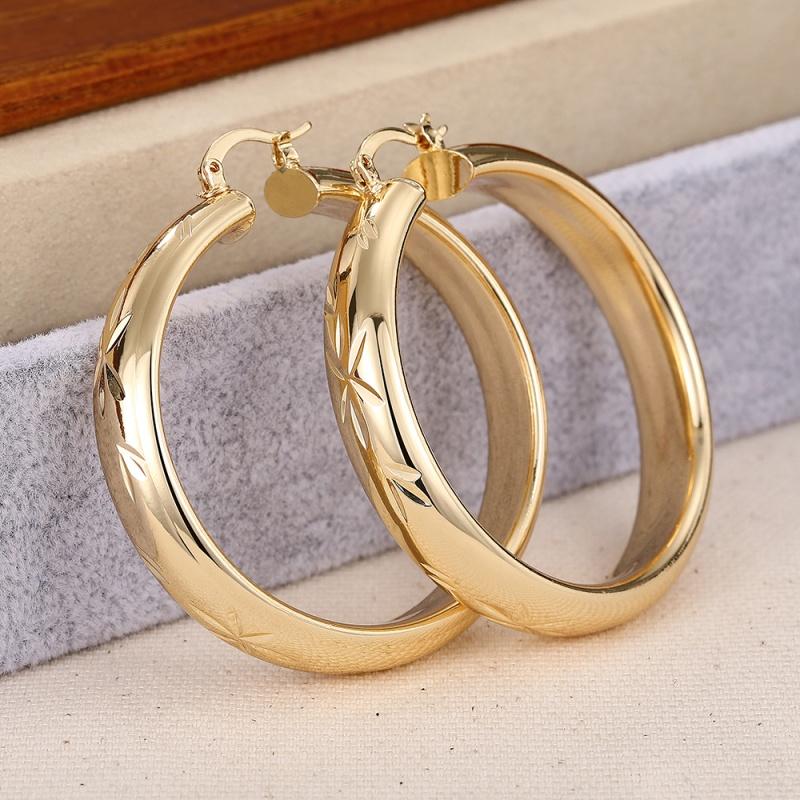 CAOSHI Übertrieben Spezielles Design Creolen für Damen Wunderschöner Schmuck in Goldfarbe Metallische Hochzeitsfeier Accessoires