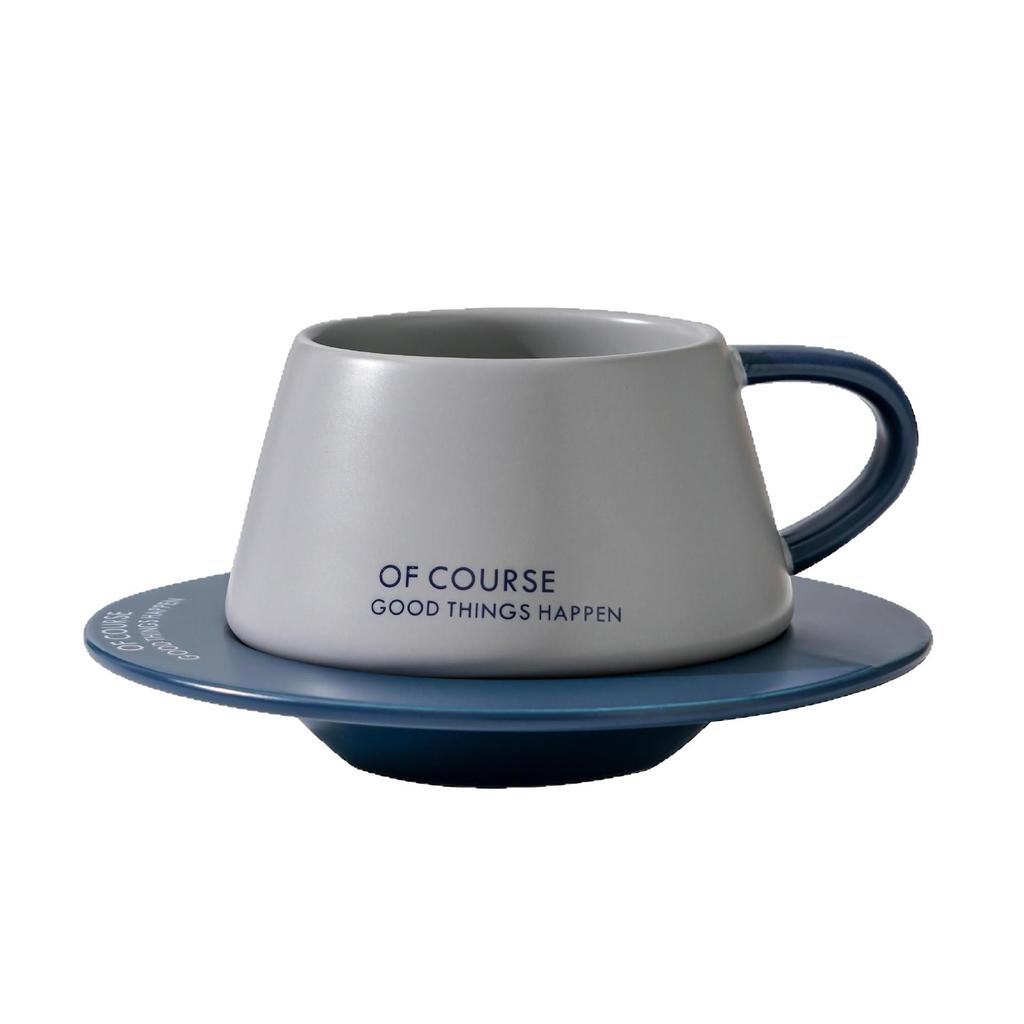 Nordic Contrasting Coffee Cup Saucer Set Tea Cup Office Mug High End Gift Ceramic Cup High Value Drinking Cup