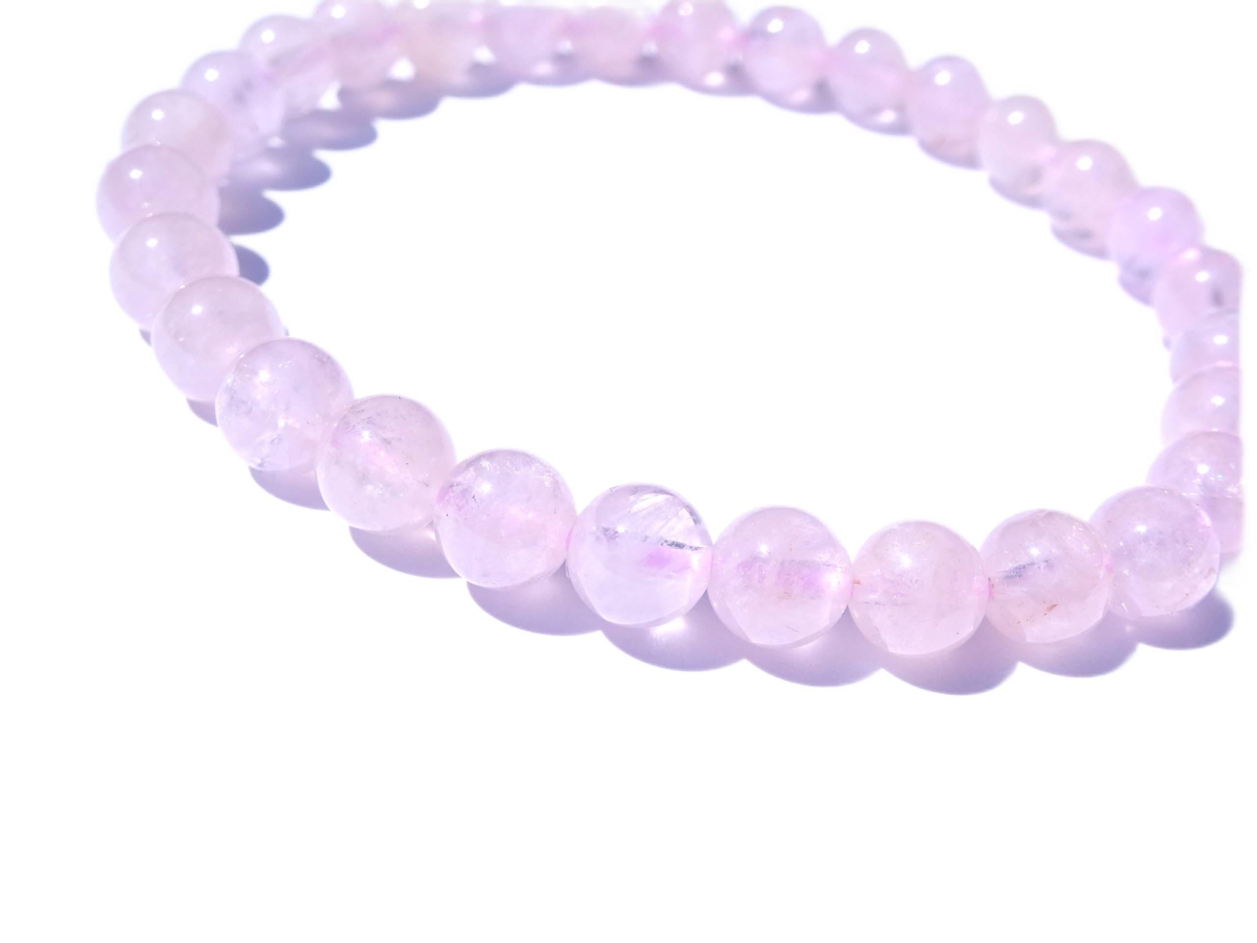 

Morganite Bracelet for 6mm Natural Power Stone Kanoishi for Deepening Love with Your Loved Size for Women with Small Women, Stone, (Purification, рожевий