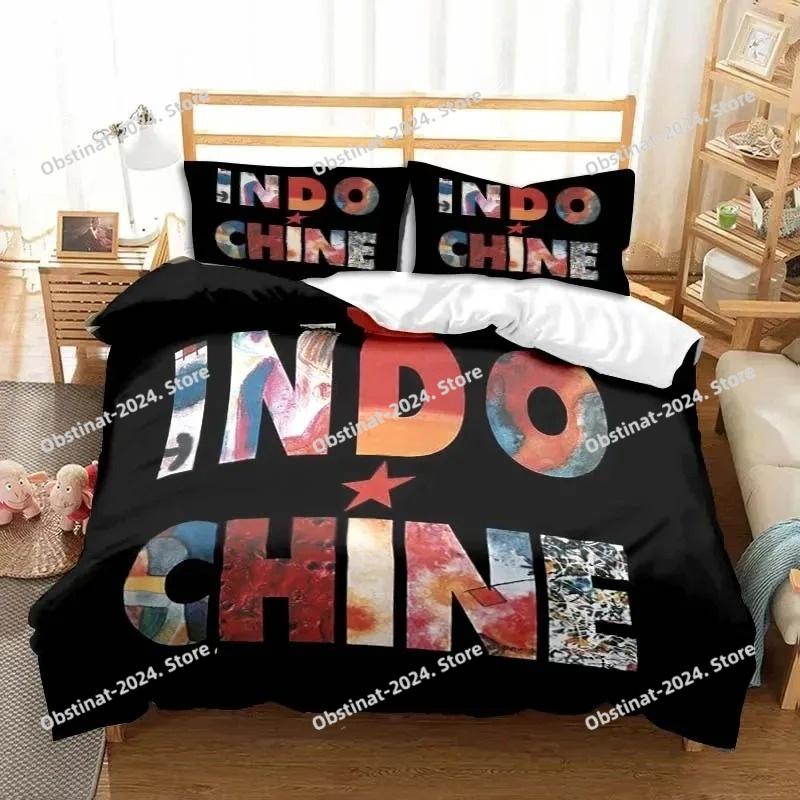 Neues Indochine Rock Band Bettwäsche-Set, Bettbezug Bettdecke Bett-Set Steppdecke Kissenbezug, King Queen Einzelgröße Jungen Mädchen Erwachsene