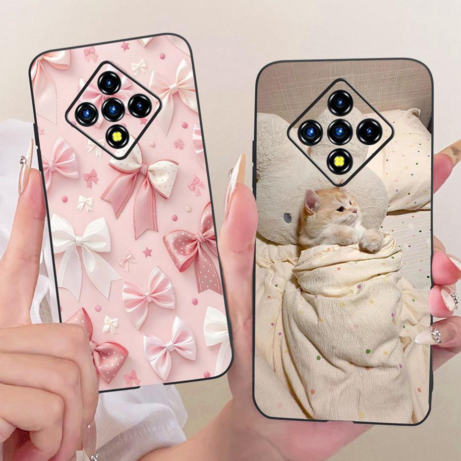 Cute Printing Phone Case For Infinix Zero8 Zero8i Soft Black Silicone TPU Cases For Infinix Zero 8 8i X687B X687 Covers Bumpers