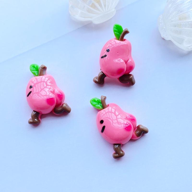 14Pcs New Cute Cartoon Fruit Series Flat Back Resin Art Supply Decoration Charm Craft Hair Bow Accessories J59