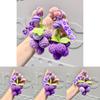 Cozy Knitted Grape Bag Charm Keychain Perfect For Gifts On Any Special Occasion