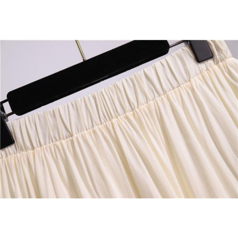 DX~~ New Spliced Cotton and Linen Skirt, Literary Fresh Long Skirt, High-waisted and Versatile, A-line Swing Skirt, Casual Skirt