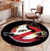Ghostbusters Pattern Round Rug, Indoor/Outdoor Mat, for Picnic, Gameroom, Bedroom, Office, Living Room, Home Decor Carpet, Birthday Gift