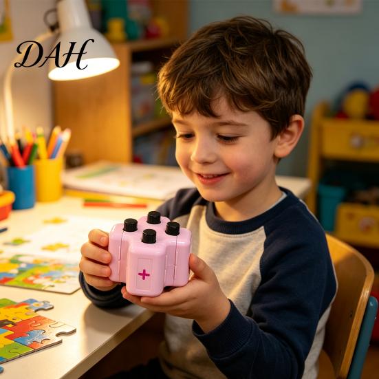 Compact Math Learning Tool 4-in-1 Practice Roller Stamp, Addition Subtraction Multiplication Division Easy for Kids Facts Worksheet Maker Kids,
