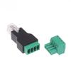1/2Pcs 6P4C Male To 4 Pin Screw Terminal Converter Rj11 Ethernet Connector For Phone Receiver Extend Cable Adapter