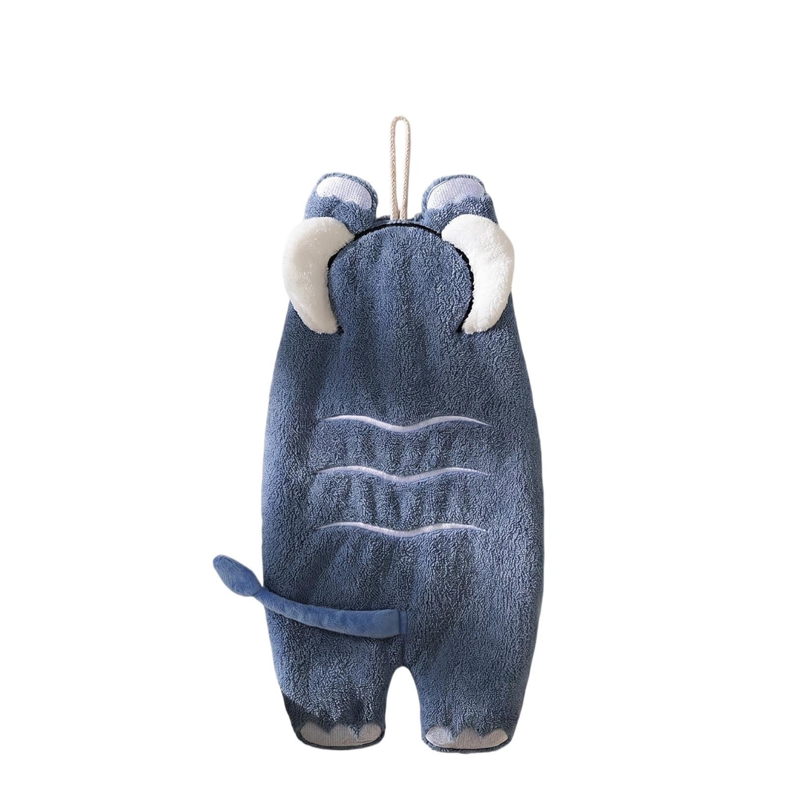 Cute And Playful Animal Silhouette, Coral Hand Towel, Creative And Cute Hanging Towel, Absorbent And Quick Drying Household Hanging Handkerchief One Size