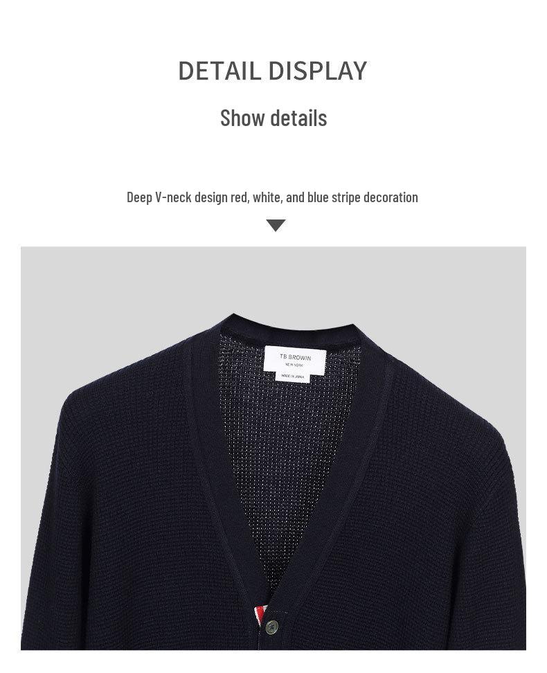 TB BROWIN Korean Style Waffle Knit Sweater - Autumn/Winter Casual Knitwear