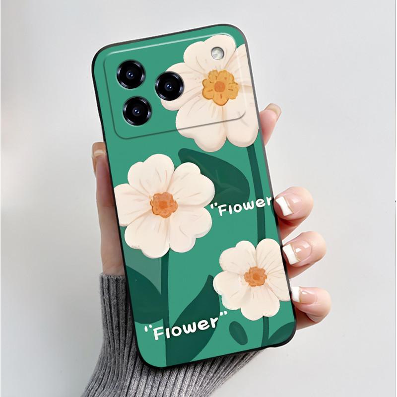 Phone Case For ZTE Blade A76 4G Z2474 Casing Fashion Butterfly Flower Black Soft Back Cover For ZTE Blade A74 BladeA74 4G Bumper