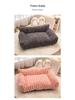 Cross-Border Plush Pet Bed: Large Rabbit Fur Sofa, Wear-Resistant Dog/Cat Nest for All Seasons.