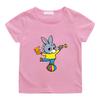 T-shirt per Bambini 100% Cotone Stampa Cartone Animato Trotro T-shirt a Maniche Corte Ragazzi Ragazze Quotidiana Casual Girocollo Bambino Piccolo Estate