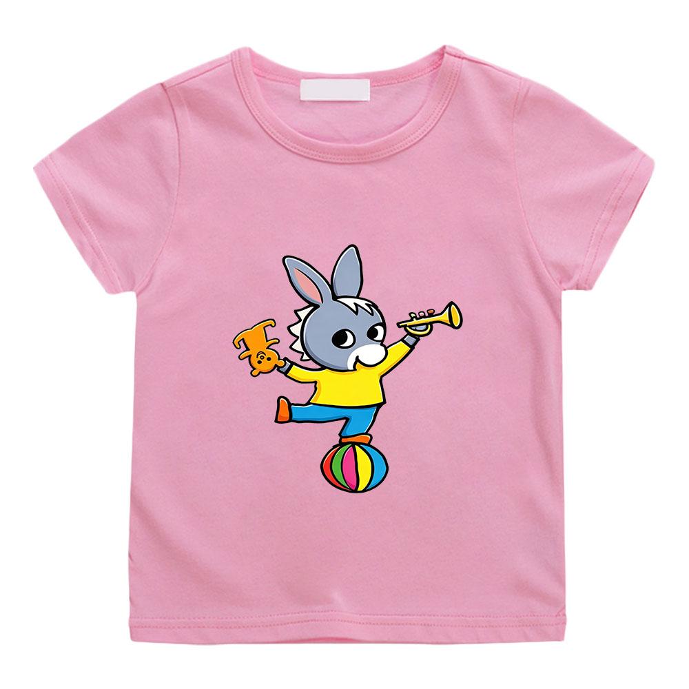 T-shirt per Bambini 100% Cotone Stampa Cartone Animato Trotro T-shirt a Maniche Corte Ragazzi Ragazze Quotidiana Casual Girocollo Bambino Piccolo Estate