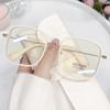 Fashion Trend Anti-Blue Flat Mirror Xiaohongshu Same Square Frame Glasses Frame Plain Street Glasses
