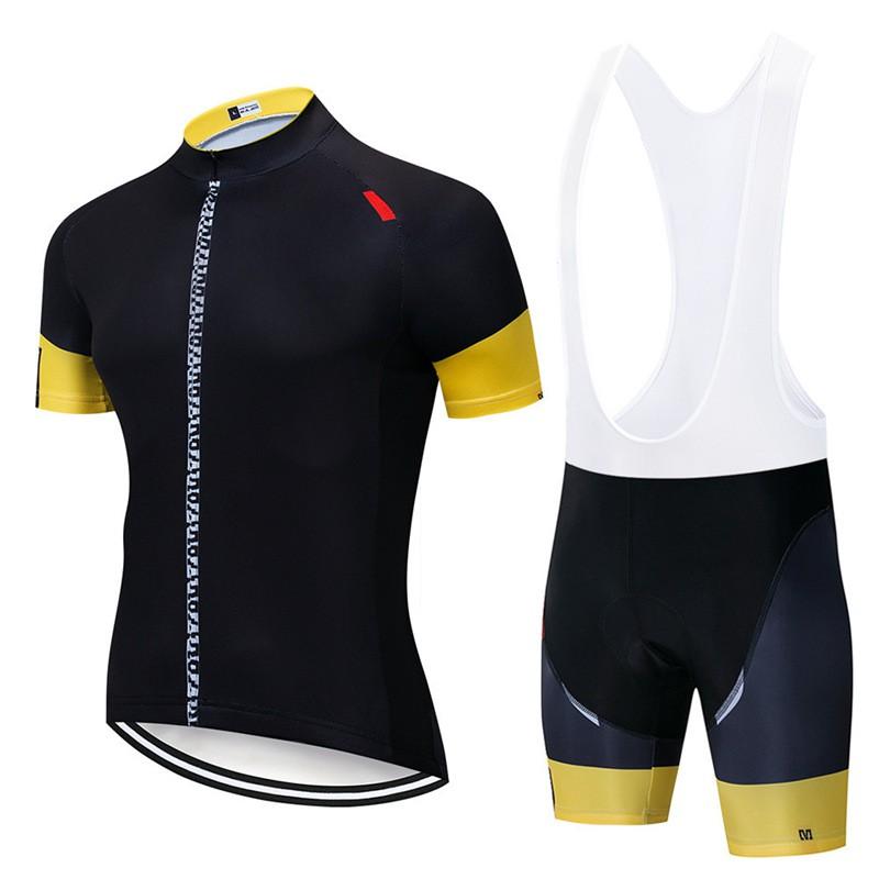 Mens Cycling Jersey Bib Shorts Set Breathable Mountain Bike Outfit Road Trail Riding
