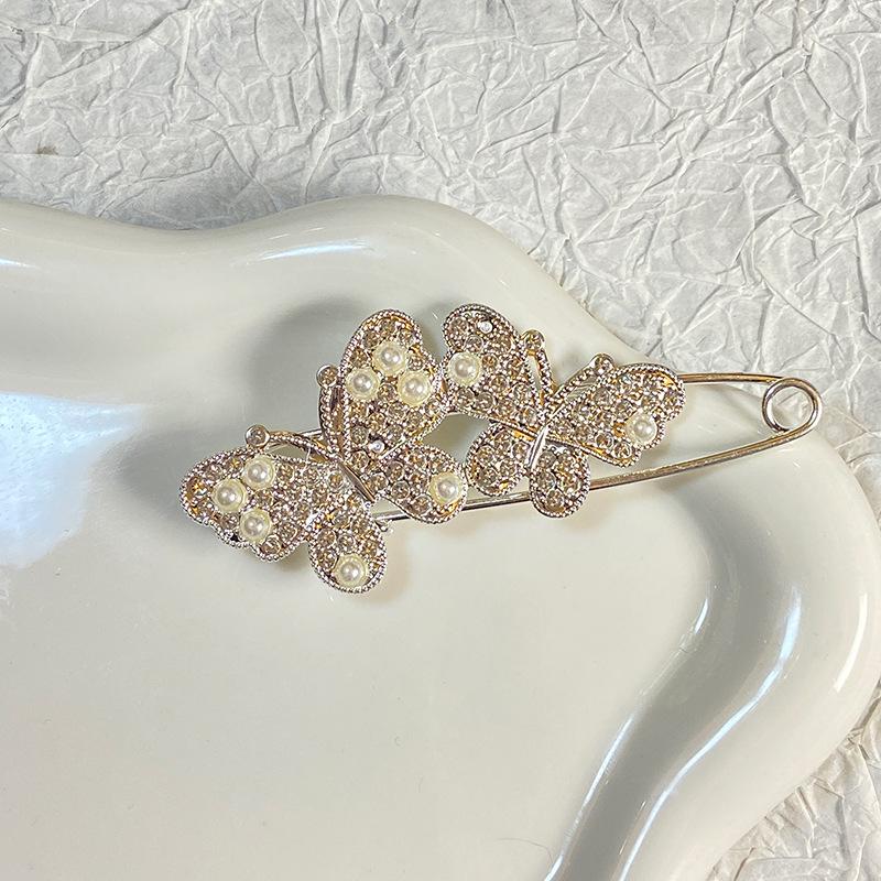 Korean Style Double Butterfly Brooch - High-End Fashion Decoration for Women