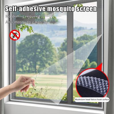 2Pcs DIY Self Adhesive Window Insect Screen Mesh Net with Magic Tape
