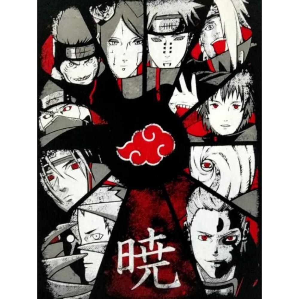 Naruto Akatsuki 2026 Nowe Malowanie Diamentami Haft Sztuka Anime Haft Krzyżykowy Mozaika Dżety Rękodzieło Rzemiosło Prezenty dla Dzieci