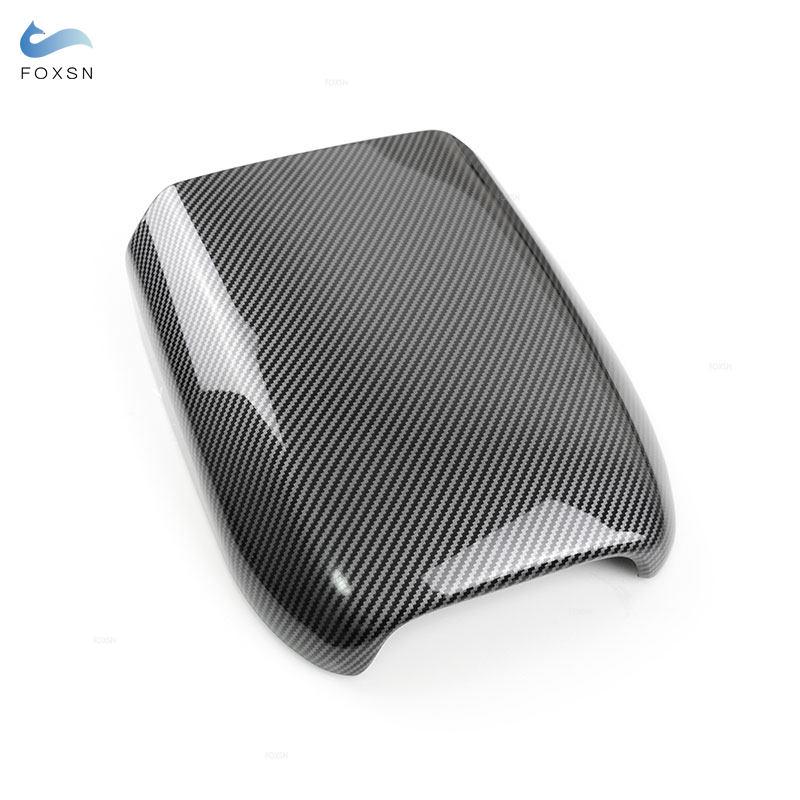 ABS Carbon Fiber Texture Styling Εσωτερικού κέντρου ελέγχου Κάλυμμα κιβωτίου υποβραχιόνιου για Porsche Cayenne 2018   