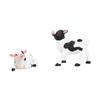 2pcs Cows Figurine Resin Animal Sculpture Crafts Miniature Garden Ornament Gardening Bonsai