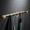 Brushed Gold Towel Hanger Brass Robe Hooks Clothes Hat Hook  Row Robe Hook Bathroom Brass Bath Hardware Set Kitchen Hanger
