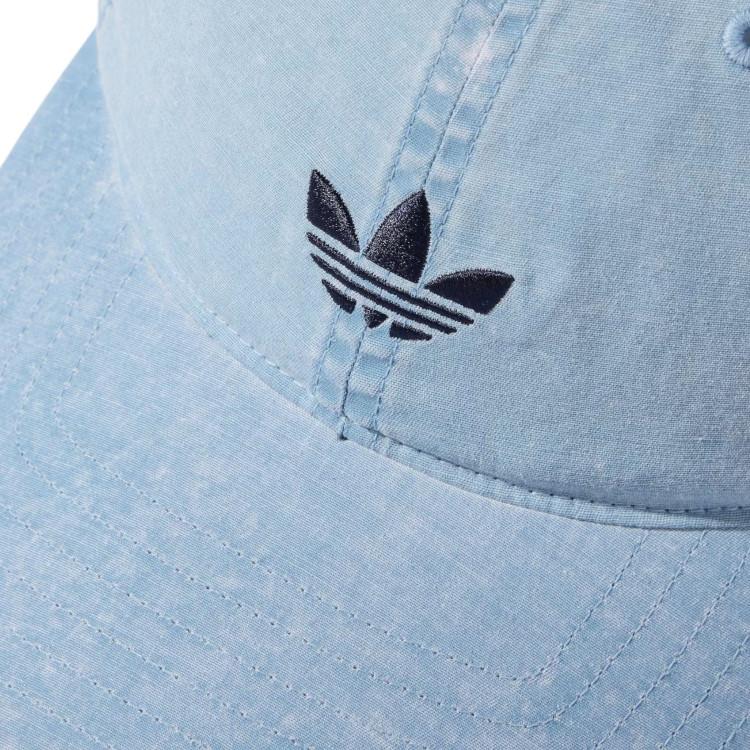 Adidas Originals Trefoil Style Design Cotton Baseball Cap Unisex hats Light-Blue KE0855