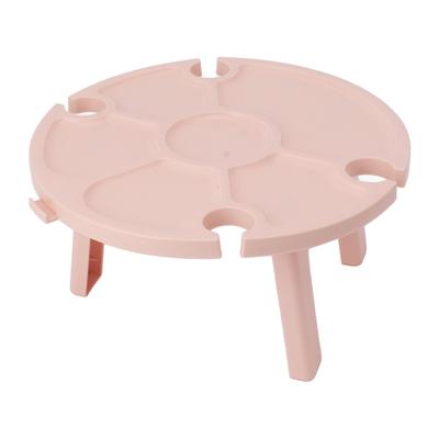 Portable Picnic Table Wine Glass Holder Outdoor Folding Table Convenient Plastic Folding Table for