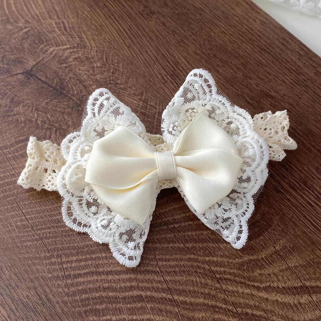 Baby Lace Headband - No-Pull Princess Bow for Girls