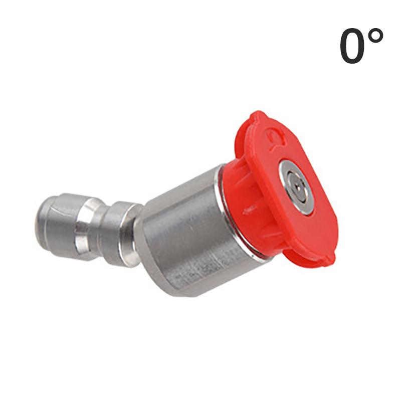

360 Degree 1/4 Stainless Steel Quick Connect High Pressure Spray 0 15 25 40 Degree Nozzle Car Wash Accessories A1