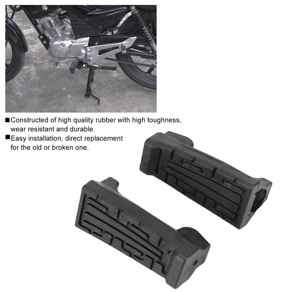 1 Pair Rubber Front Pedal Footrest Foot Pegs Fit for Yamaha YBR 125