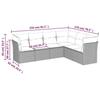 VidaXL Salon de Jardin avec Coussins 6 pcs, Canapés de Terrasse, Ensemble de Meubles de Patio, Mobilier d'Extérieur, Gris 3217680