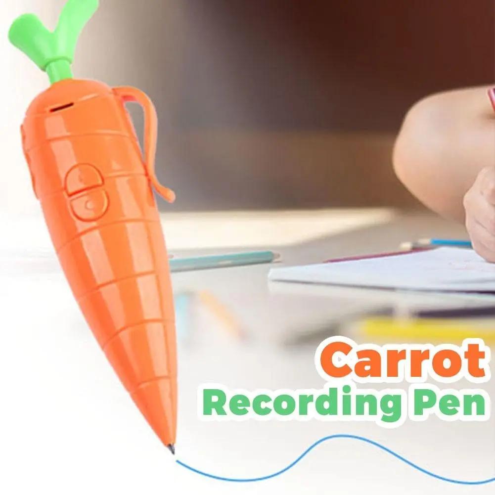 Multi-functional Carrot Voice Recorder Pen Zootopia Electronic Sound Toy Can Write Graffiti Ballpoint Pen 60-Second Voice Recorder Pen Gift