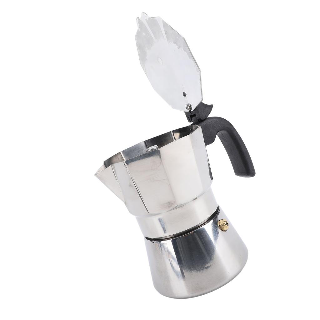 Stovetop Coffee Maker Stainless Steel Octagonal Even Heat Distribution Stovetop Coffee Maker Pot