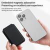 Bi-Fold Phone Card Bag PU Leather Magnetic Card Holder with Foldable Kickstand Function